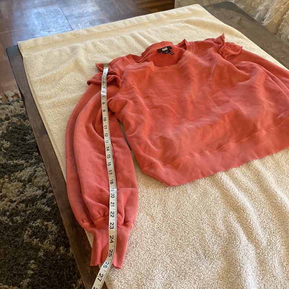 PAIGE from Neiman’s 100% Penelo faded tie dye sweatshirt with ruffles. Worn once - Picture 9 of 12